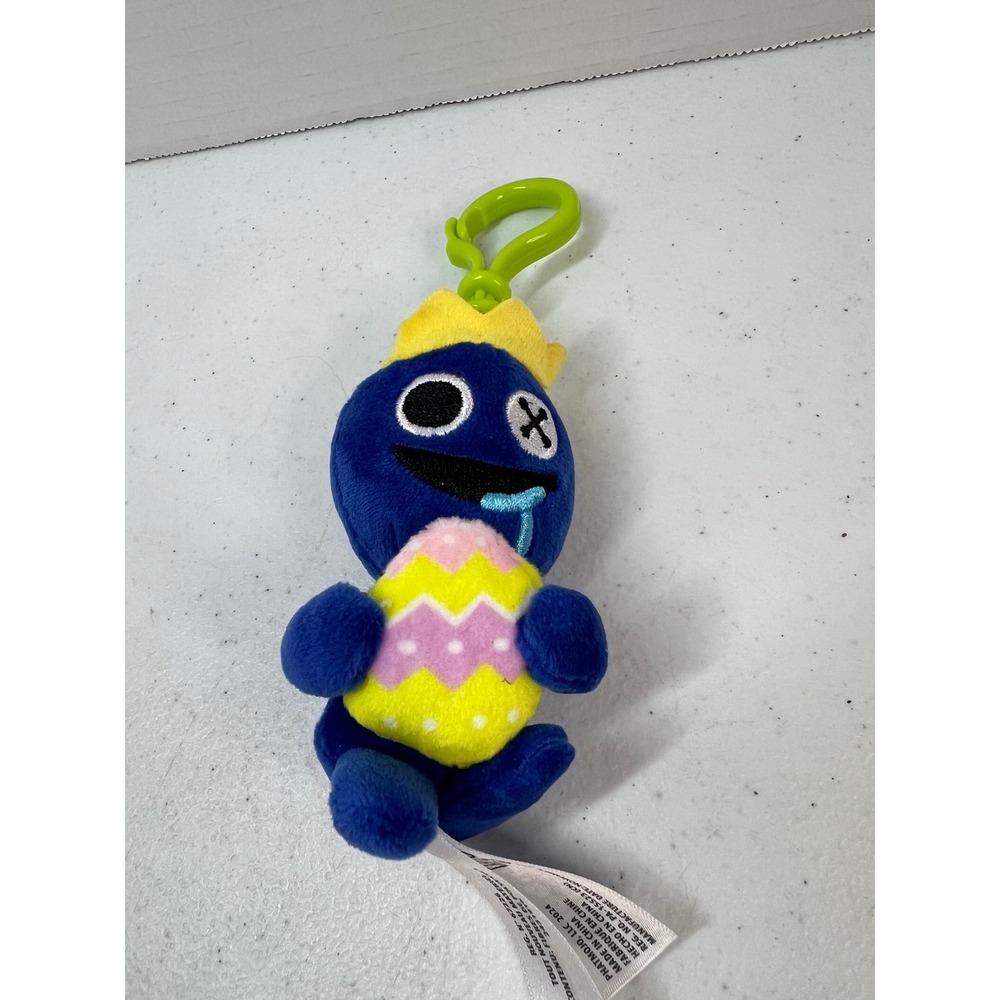Rainbow Friends Blue Easter Egg Plush Keychain Clip Roblox PhatMojo 4.5 Inch